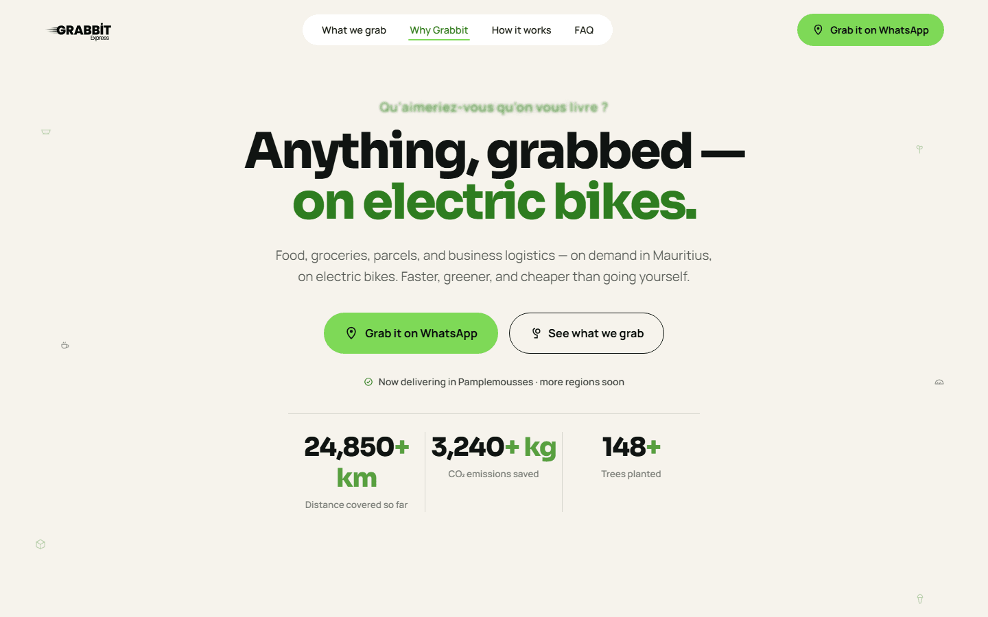 Grabbit Express landing page