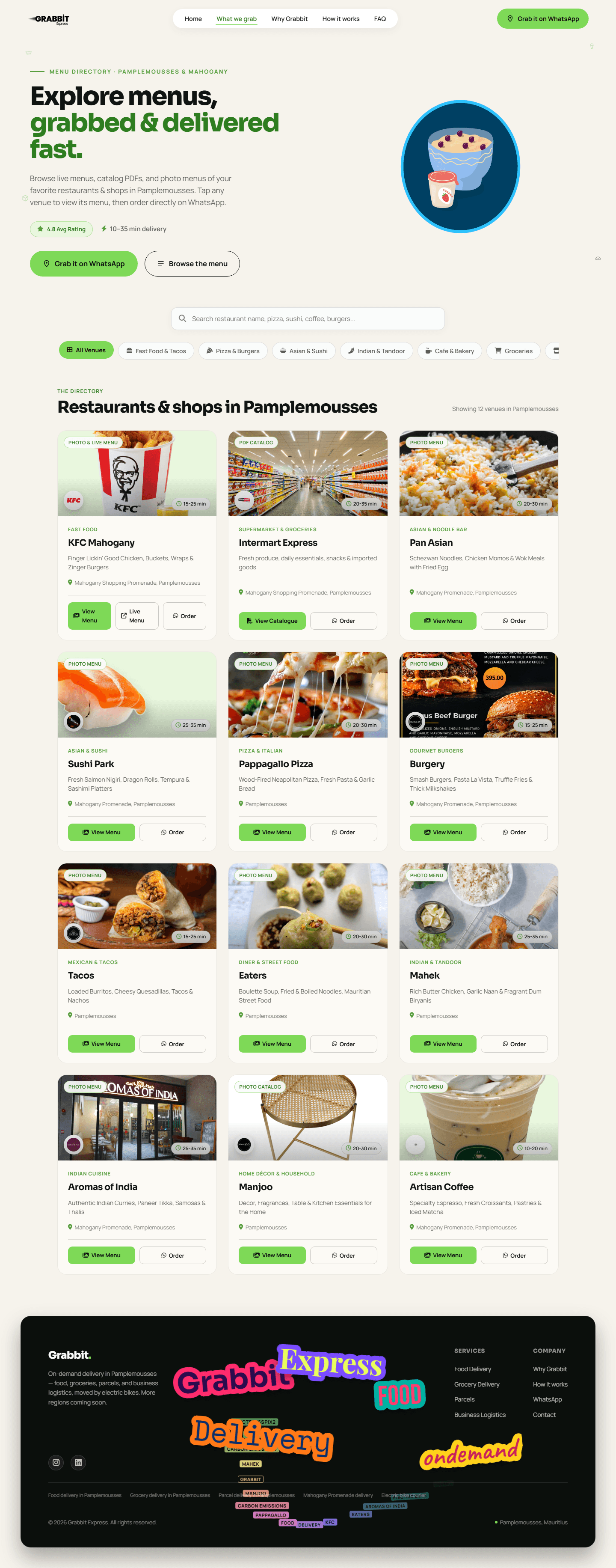 Grabbit menu directory